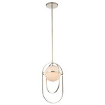 Lennox Pendant - Polished Nickel / Frosted