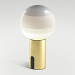 Dipping Light Portable Table Lamp - Brushed Brass / Off White