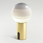 Dipping Light Portable Table Lamp - Brushed Brass / White