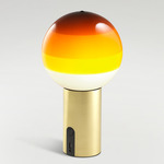 Dipping Light Portable Table Lamp - Brushed Brass / Amber