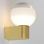 Dipping Light A1 Wall Sconce - Brushed Brass / Off White