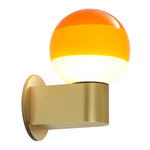 Dipping Light A1 Wall Sconce - Brushed Brass / Amber