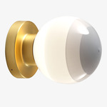 Dipping Light Wall Sconce - Brushed Brass / Off White