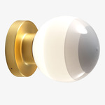 Dipping Light Wall Sconce - Brushed Brass / White