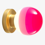 Dipping Light Wall Sconce - Brushed Brass / Pink