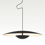 LED-Ginger Pendant - Matte Black / Black / White Interior