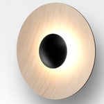 Ginger Mini Wall / Ceiling Light - Black / Oak / White Interior