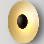 LED-Ginger Mini Wall / Ceiling Light - Black / Brushed Brass / Brushed Brass Interior