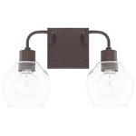 Tanner Bathroom Vanity Light - Bronze / Clear