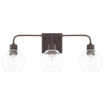 Tanner Bathroom Vanity Light - Bronze / Clear