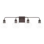 Tanner Bathroom Vanity Light - Bronze / Clear