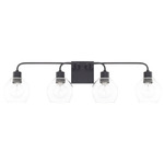 Tanner Bathroom Vanity Light - Matte Black / Clear