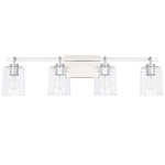 Greyson Bathroom Vanity Light - Chrome / Clear Seeded