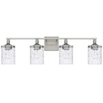 Colton Bathroom Vanity Light - Brushed Nickel / Clear Water