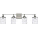 Colton Bathroom Vanity Light - Brushed Nickel / Clear Water