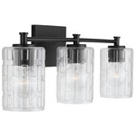 Emerson Bathroom Vanity Light - Matte Black / Clear