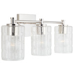 Emerson Bathroom Vanity Light - Polished Nickel / Clear