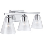 Cone Bathroom Vanity Light - Chrome / Clear