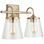 Swag Bathroom Vanity Light - Aged Brass / Clear Seeded