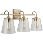 Swag Bathroom Vanity Light - Aged Brass / Clear Seeded