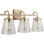 Swag Bathroom Vanity Light - Aged Brass / Clear Seeded