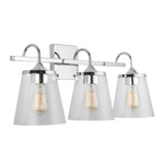 Swag Bathroom Vanity Light - Chrome / Clear Seeded