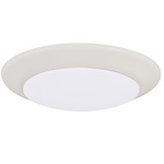 Saucer Flush Ceiling Light - White / Soft White