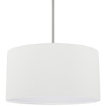 HomePlace Drum Pendant - Brushed Nickel / White