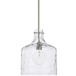 Plus Pendant - Brushed Nickel / Clear Water