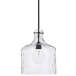 Plus Pendant - Matte Black / Clear Water