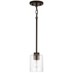 Greyson Mini Pendant - Bronze / Clear Seeded