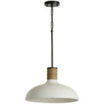 Dome Pendant - Dark Pewter / Soft White