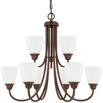 Trenton Chandelier - Bronze / Acid Washed