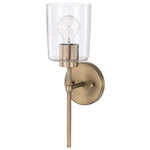 Greyson Wall Sconce - Aged Brass / Clear Seeded