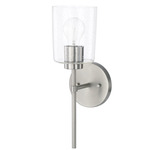 Greyson Wall Sconce - Brushed Nickel / Clear Seeded