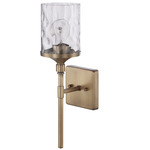 Colton Wall Sconce - Aged Brass / Clear Water