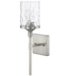 Colton Wall Sconce - Brushed Nickel / Clear Water