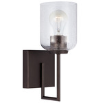 Carter Wall Sconce - Bronze / Clear Seeded