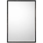 Decorative Thin Square Mirror - Matte Black