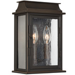 Bolton Outdoor Wall Sconce - Oiled Bronze / Antique Glass