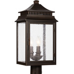 Sutter Creek Outdoor Post Light - Oiled Bronze / Antique Water Glass