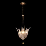 Plume Pendant - Gold Leaf / Crystal Dichroic