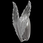 Plume Du0 Wall Sconce - Silver Leaf / Crystal Dichroic