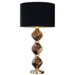 Sobe Argyle Diamond Table Lamp - Black / Ebony Gold Aventurine