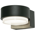 Elm Outdoor Wall Sconce - Black / Clear