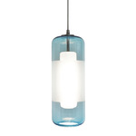 Hermosa Pendant - Satin Nickel / Aqua