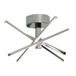 Jaxx Semi Flush Ceiling Light - Polished Chrome / White Acrylic