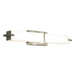 Miller Bathroom Vanity Light - Satin Nickel / White