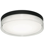 Tribeca Semi Flush Ceiling Light - Black / White Acrylic