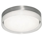 Tribeca Semi Flush Ceiling Light - Satin Nickel / White Acrylic